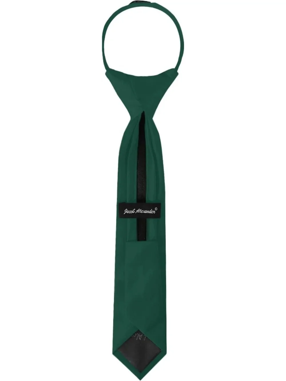Jacob Alexander Kids Solid Zip-Up Necktie -11